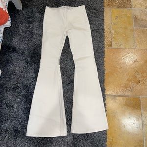 Free People off-white flare jeans